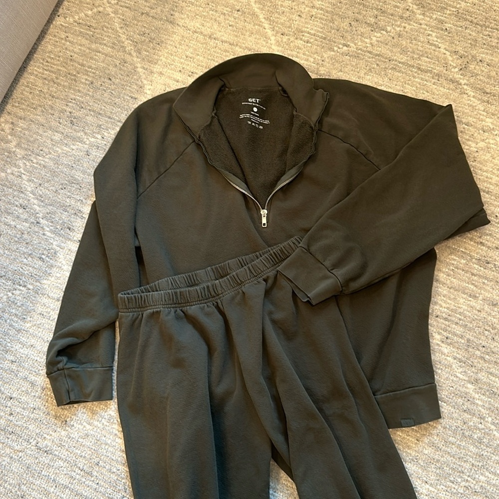 SET ACTIVE LIGHTWEIGHT SWEATS QUARTER ZIP Sweathirt and classic sweatpants